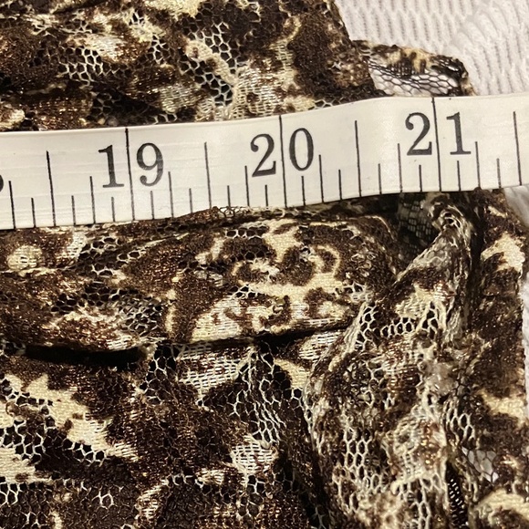 Brown Patterned Mini Dress - Picture 5 of 8